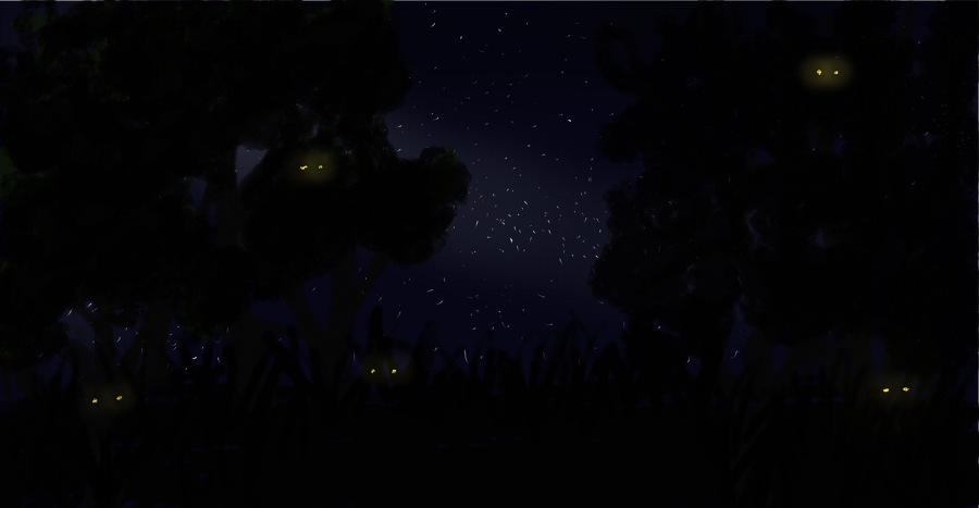 Don't eyes need light to reflect like that?